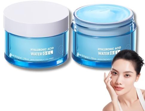 Hydro Boost Aqua Gel,Feuchtigkeitscreme für Körper und Gesicht,Moisturising Face Cream with Hyaluronic Acid,Quick-Absorbing Gel für glatte Haut,Feuchtigkeitsspendende Gesichtscreme Doppelpack