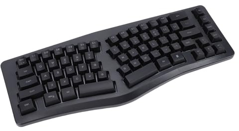 Garsent Trådbundet Ergonomiskt Tangentbord, Kompakt Mini Delat Tangentbord 69 Tangenter, 18 RGB Bakgrundsbelysning, Tysta Tangenter, Löstagbar USB Typ C-kabel, Bekvämt Skrivande för