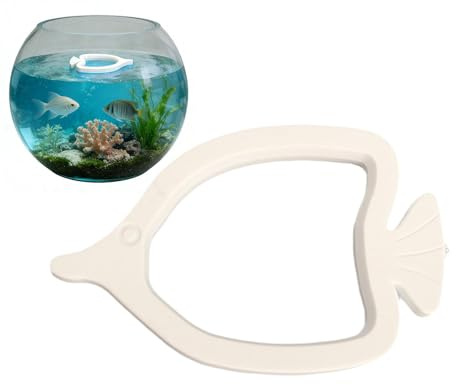 Mangime per pesci – 13 x 8 x 1 cm | Mangiatoia automatica per pesci rossi con ventose, per piscine d'acqua salata, pesci di combattimento, pesci rossi, guppy, bacini
