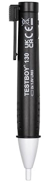 Testboy 130 beröringsfri magnetfälttestare, optisk display (för elektromagnetiska strömbrytare och ventiler, inkl. LED-ficklampa, för alla magnetfält, ABS plasthus), svart