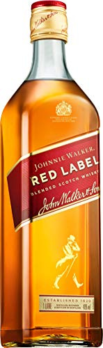 Johnnie Walker Red Label | Blended Scotch Whisky | 40% vol | 1L | Enjoy Neat or in Drinks | Iconic Scottish Whisky Blended from up to 35 Whiskies | Notes of Smoke | Cinnamon & Honey