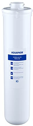 AQUAPHOR Ersatzfilter für Wasserfilter-System Crystal Eco, Eco H I Aktivkohle-Filter K3 antibakteriell I Filtert Schwermetalle, Eisen, Chlor, Mikroorganismen I mit Silber Ionen & AQUALEN Technologie