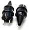 Basetousual 2 Piezas Enchufe Schuko, Enchufe Macho Exterior, Enchufe Macho para Exteriores con Protección Contra Doblez, Clavija Macho, Ampliamente Utilizado en El Hogar Diario