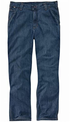 Carhartt Men's FR Relaxed Straight Force Rugged Flex Dungaree, Boulder, W32 x L30