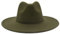Faringoto Fedora-Hut für Damen, Winter, luxuriös, für Damen, Army Grün, Einheitsgröße
