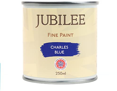 Guild Lane Jubilee Furniture Paint – Upcycle & Transform Wood, Metal & Glass – Soft Sheen Finish for Indoor & Outdoor – Durable & Easy to Apply Multi-Surface Paint (Charles Blue, 250ml)