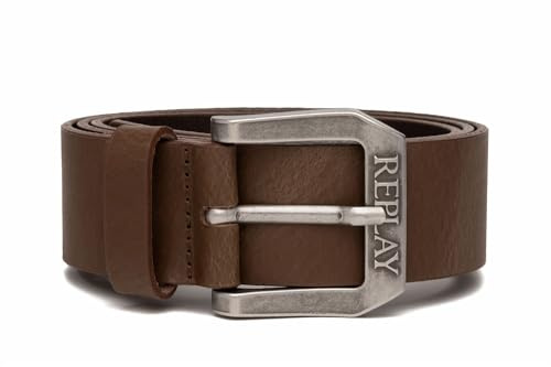 Replay Herren Gürtel aus Leder, Dk Brown Wood 110 (Braun), 105