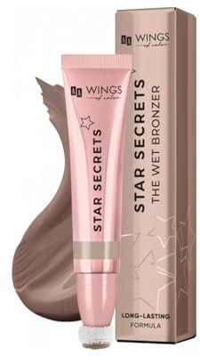 AA WINGS OF COLOR Star Secrets The Wet Bronzer | 01 Light Bronze | Creamy Bronzer | Langanhaltend | 3D Contouring | Aufbaubare Intensität | Hyaluronsäure & Peptide | Allergiegetestet | 13 ml