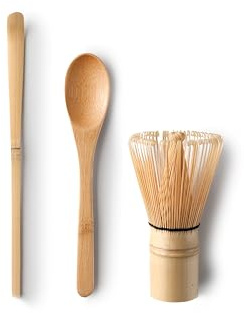 IBILI - Set Matcha 3 piezas, Bambú, cuchara de medida “Chashaku”, batidor “Chasen” y cuchara tradicional