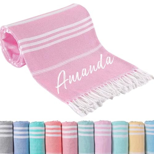 Toalla De Playa Turca Personalizada, Toalla De Playa Bordada Personalizada, Toalla De Baño De Secado Rápido, Toalla De Natación De Yoga For Acampar, Toalla De Regalo Personalizada For Bodas De Soltero