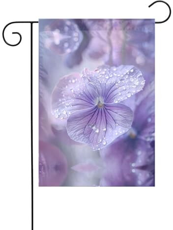 WZYWHJ Veilchen bedruckte Gartenflagge 30,5 x 45,7 cm für eine modische Outdoor-Umgebung