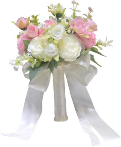 Gcljlmy Ramo de boda, ramo de novia, ramo de flores para novias, ramo de flores para exteriores, festival, ceremonia, día de San Valentín, hogar (estilo D)