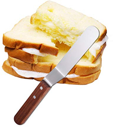 SOIMISS Espátula y Alisador De Mantequilla Mango De Roja Acero Inoxidable Para Untar Crema Decorar Pasteles y Repostería Diy