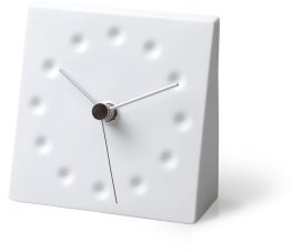 Lemnos Tischuhr Drops Draw The Existance/kleine Uhr zum hinstellen aus Porzellan, hergestellt in Japan/Uhr Tisch/Tischuhr modern/Kleine Uhr ohne Tickgeräusche/Stehuhr