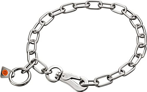Sprenger Hundehalskette mit Sprenger Haken aus Edelstahl 3mm I Größe individuell einstellbar I Halskette, 60 cm