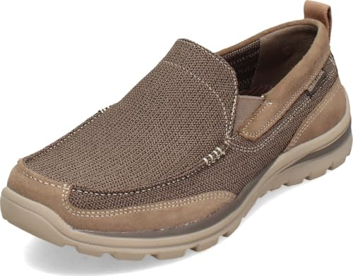 Skechers USA Men's Superior Milford Slip-on Loafer, Light Brown, 9.5 2W US