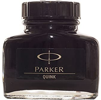 Parker Quink 57ml Ink Bottle Permanent - Black (Blister Pack)