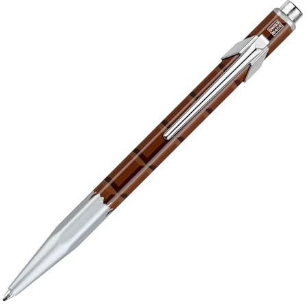 Caran Dache Ballpoint Pen, Chocolate, with Goliath Blue Medium Cartridge