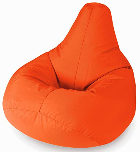 Beautiful Beanbags - Kids Highback Beanbag Chair, 35in - Orange