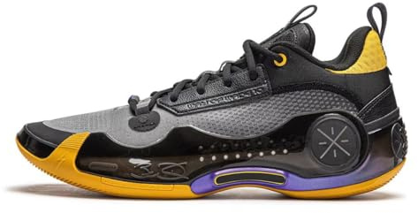 Li-Ning Way of Wade 10 Away Men's Basketball Shoes Lining Anti-Slip Professional Shock Absorption Sneakers Sports Shoes Black Yellow US 9.5