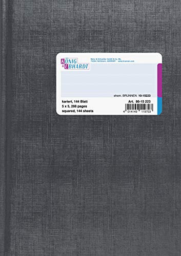 K+E Geschäftsbuch A5 kariert 144 Blatt hellblau