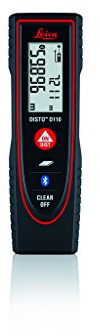 Leica DISTO D110 (E7100i) 60m/200ft Laser Distance Measure with Bluetooth - Black/Red