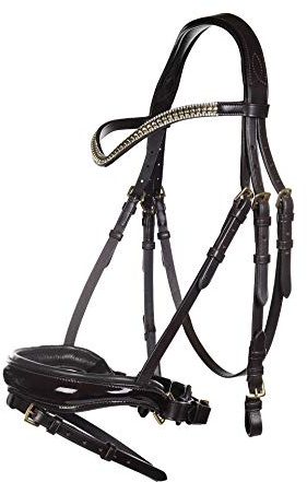 HKM 1180 Vanja Bride d'équitation sans Mors Bandeau décoratif Pony COB Full