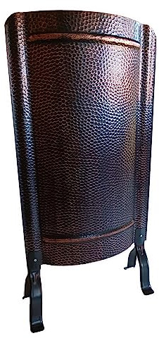 Ofenschirm gehämmert 91x46cm kupfer, altmessing oder schwarzgold