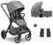 hauck 2 in 1 Kinderwagen Set ab Geburt bis 22 kg Move N Care Set, Große Babywanne, Wendbarer Buggysitz mit Liegefunktion, Teleskopgriff Gummiräder Federung, UV-Schutz 50+, Faltbar, XL Korb (Dark Grey)
