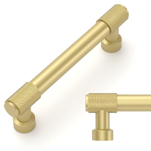 Amerdeco 10 pezzi Maniglie per Mobili Oro Opaco da Cucina Distanza fori 96mm Maniglie cucina armadietti in maniglie cucina per maniglie cassetti UK0070