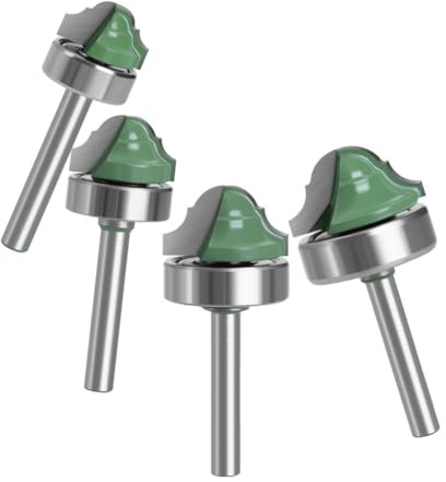 Doppia punta per fresa romana Ogee con gambo da 6 mm per finitura professionale (c)