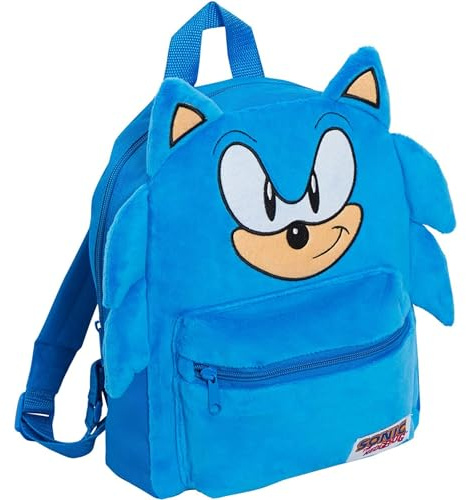 Sonic The Hedgehog Sac à dos 3D en peluche officiel Enfants Garçons Filles Sega École Livre Déjeuner Sport Voyage Sac à dos