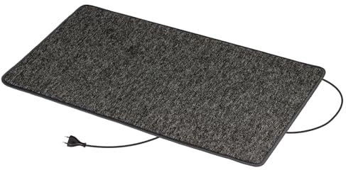Infrarot Teppichheizung Heizteppich 60x100cm, Made in Germany, Heizmatte Fußwärmer 71 Watt, 230V, Anthrazit
