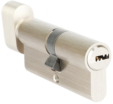 Jeriup Group B 70mm(30/10/30) KEYED Alike (Multiple cylinders Sharing one Key) Copper Euro Profile Lock Cylinder with 3 Keys (dimple), Single Open, Satin Nickle, Anti-Rust, Corrosion Resistant