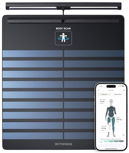 Withings Body Scan, BIA Segmentale, ECG, Wifi & Bluetooth, Nero