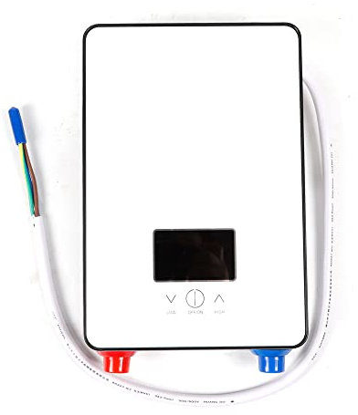 6500 W, scaldabagno elettrico ad acqua calda 220 V, set doccia digitale con kit doccia da 30 a 55 °C, riscaldamento istantaneo, senza serbatoio, regolazione costante della temperatura per cucina e