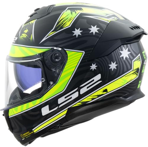 LS2, Casco Moto Integral STREAM II GALDAM Matt Black H-V Yellow, M