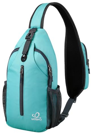 Waterfly Mochila Cruzada Pecho Mochila Bandolera para Ciclismo Senderismo Casual Hombre y Mujer
