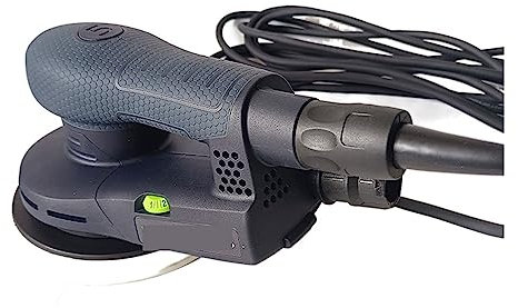 Esmeriladora de banco Lijadora eléctrica orbital aleatoria de 6 pulgadas, herramientas de lijado de velocidad Variable con recipiente de polvo híbrido