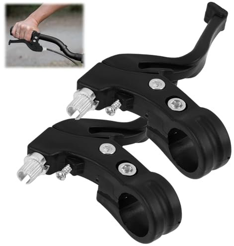 Leva Freno per Bicicletta Bambini, Manubrio Ergonomico, Facile Installazione, 1 Coppia di Freni in PP e Gomma, Accessori Sicuri e Durevoli per Bici da Bambino, Adatti per Manubri da 2-2,3 cm (Nero)