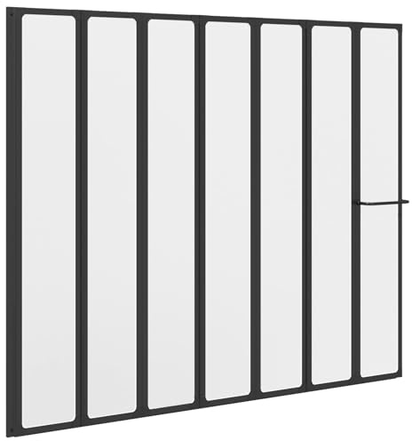 vidaXL Duschvägg Övrigt Svart 168 x 140 cm Aluminium, Modern, vikbar duschskärm, kompakt avskiljare, minimalistisk accessoar, platsbesparande panel