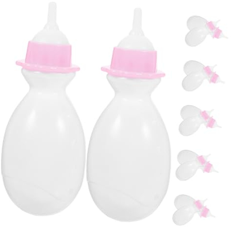 FRCOLOR 12 Piezas Biberones de Juguete para Muñecas Accesorios para Simulación Infantil Botellas de Alimentación para Casa de Muñecas Kit DIY
