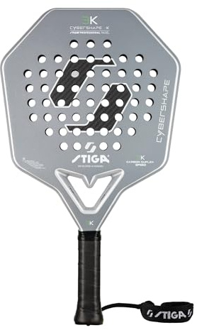 Padelracket STIGA 3K 2 Cybershape – Unik design med större sweetspot, Ram i 100% kolfiber, Kontroll och kraft för avancerade spelare, Vikt: 360 g, Balans: Medium/Hög