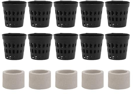 DEARMAMY Set 15 Pezzi Anelli di Fissaggio per Piante Acquatiche in Ceramica, Supporto per Piantagione di Erbe in Acquario, Accessorio per Fissaggio Piante D'acquario per Uso Duraturo
