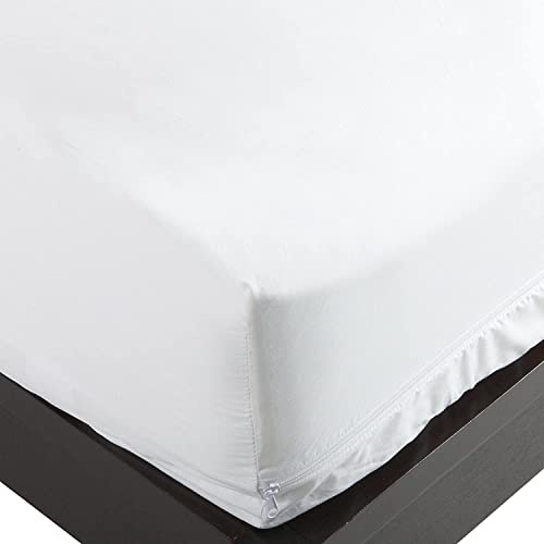 National Allergy Superior 100% Cotton Twin XL Mattress Protector Zippered - 39 x 80 x 9 - Hypoallergenic Bed Encasement - Breathable Dust Proof Cover - AAFA Certified