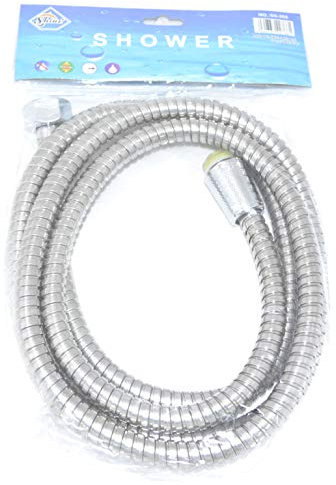Shine- FLEXIBLE SHOWER PIPE CHROME LOOK Bath Hose Flexible Replacement Pipe choose size 1.5m/2m/2.5m (1.5m Metre (150 CM))