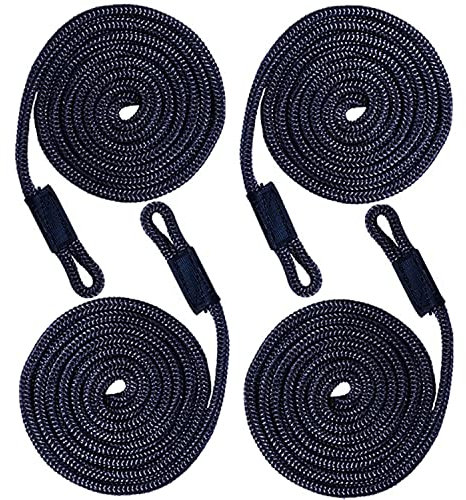 Boot Fenderleine Blau Festmacherleine Fenderseil mit Auge 1,5m x 6mm für Wasserfahrzeuge Kleine Boote und Andere Wasseraktivitäten