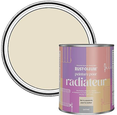 Rust-Oleum Peinture Beige Résistante à la chaleur pour Radiateur, Finition Satinée - Écume 750ml