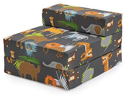Ready Steady Bed Divano Letto per Bambini Pieghevole | Poltrona Letto Singola per Bambini Resistente all'Acqua | Arredo Comodo per Bambini per Soggiorno, Stanza dei Giochi (Africa)