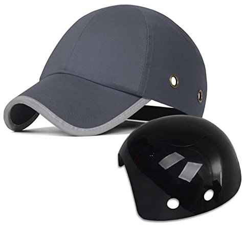 Keloc béisbol Seguridad para Hombres,Cascos Moto a Prueba Sudor - Anticolisión ABS Interior Shell Sombrero Accesorios Disfraz Gorras construcción para Hombres